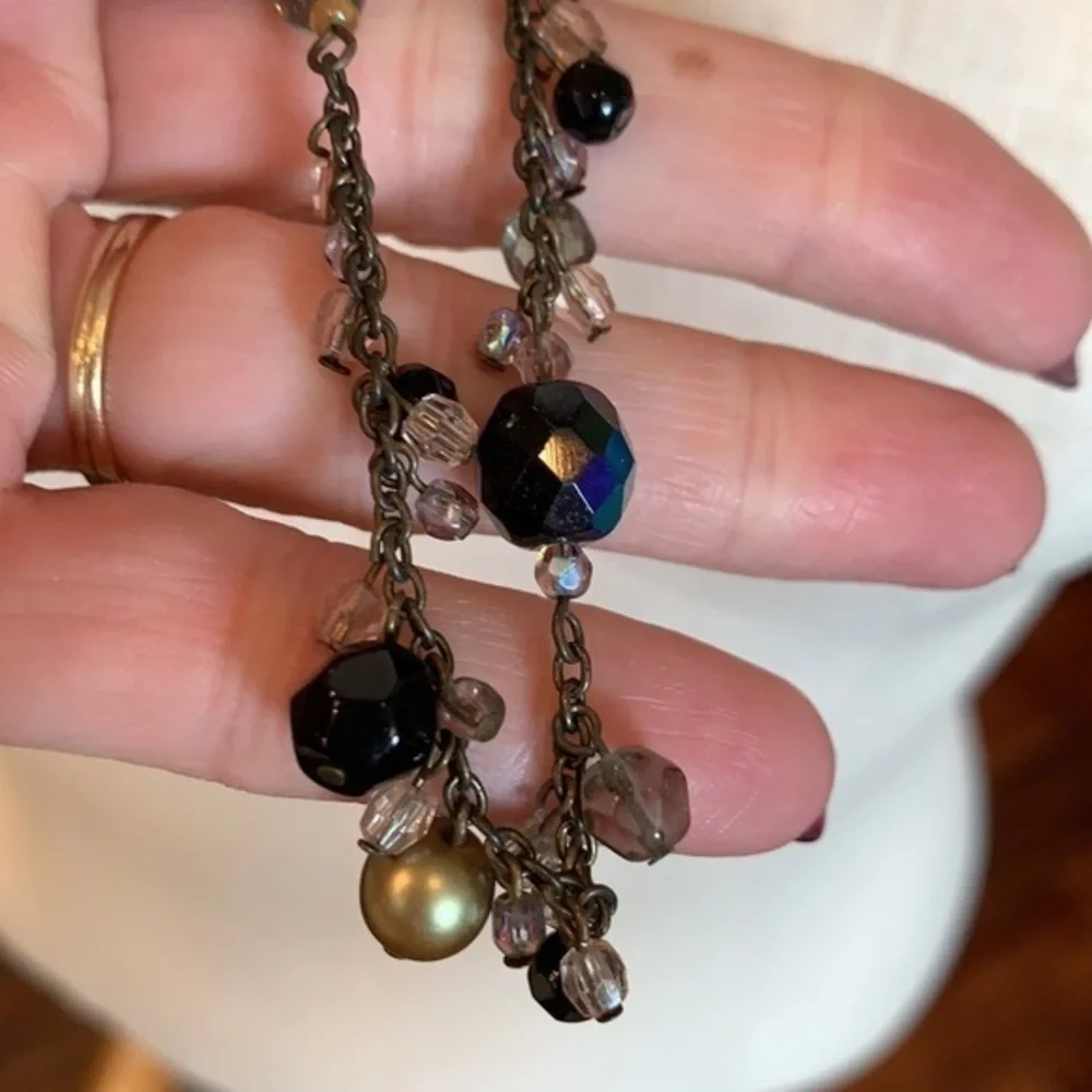 Premier designs long beaded pearls crystal dangle